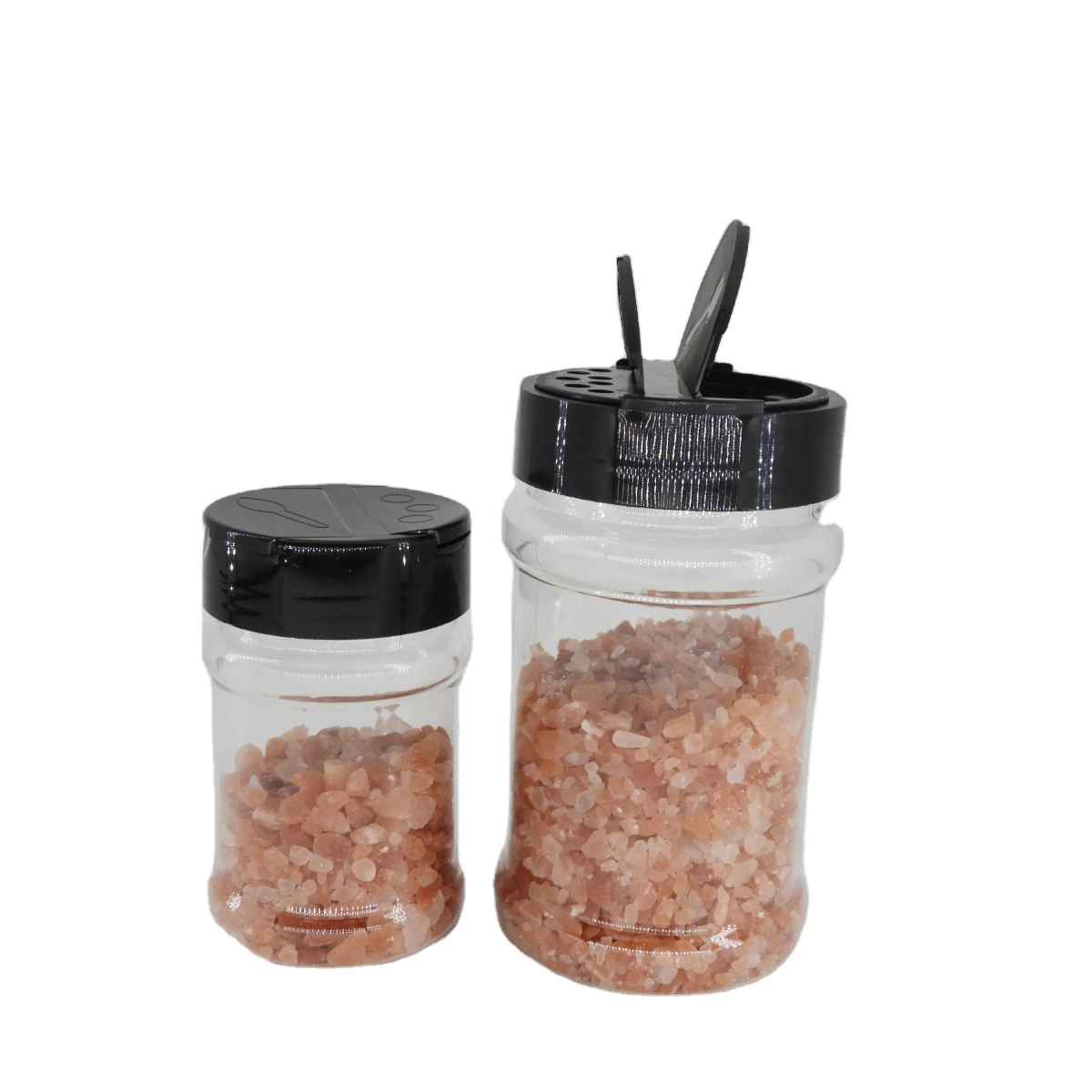 square shape 500ml plastic salt pepper shaker with 62mm sifter cap 14oz 16oz saffron seasoning spice  jar flip top cap