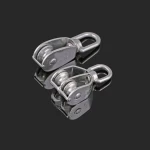 stainless steel wire rope pulley single double movable wheel swivel weight lifting pulley