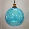 stair LED E27 modern blue glass globe lamp shade chandelier