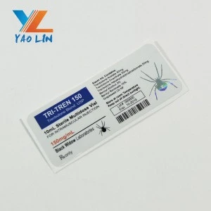 Standard Size 10Ml Custom Vial Medicine Label