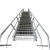Import Steel stair ladder manhole steel step ladder  with non slip stair tread from Japan