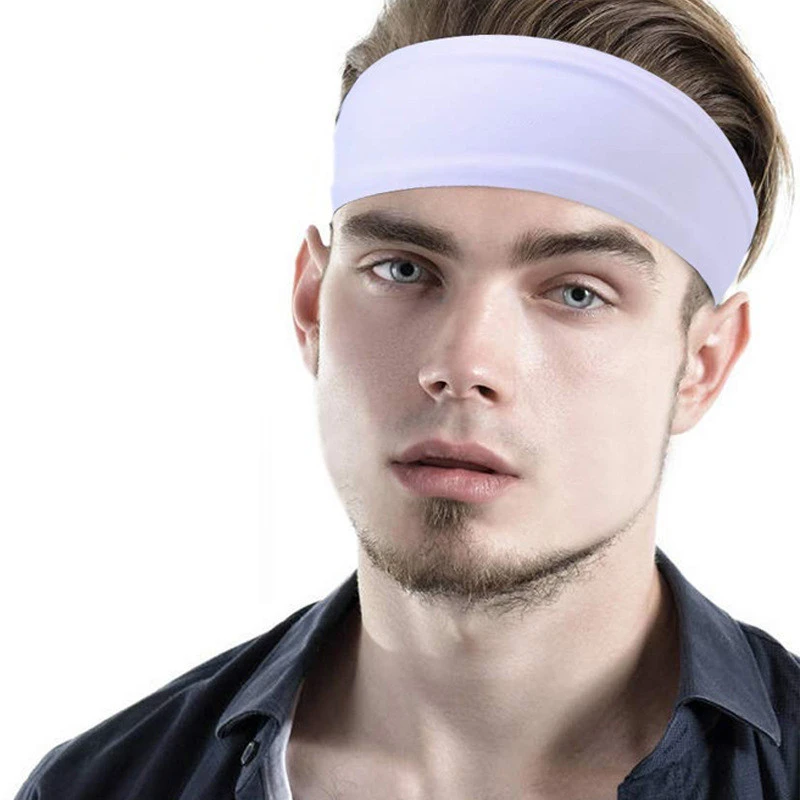 Summer Men&#x27;s Sweat Headband Running Basketball Fitness Sports Hairband  Men&#x27;s sweat-absorbent headband