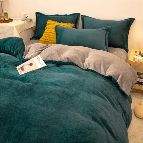Suowei Oem Fashion Velvet Bed Sheets Wholesale Comforter Sets Bedding Duvet Cover Set De Edredon Luxury Pillowcase 4 Pieces