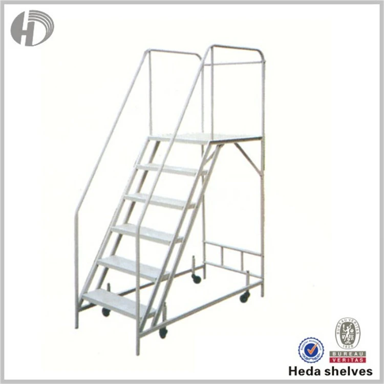 Super Quality Customized Steel Warehouse Rolling Ladder