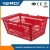 Import Supermarket 3 wheels rolling plastic shopping basket with handle from China
