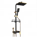 Surface Finishing Bath Rain Shower System Set Body OEM Hot Ceramic Style Brass Spray Chrome Slide Handle Feature Material