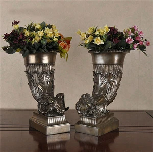 table decorative bronze resin vase