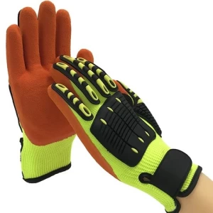 Tactical TPR gloves sandy nitrile coated anti impact anti cut gloves