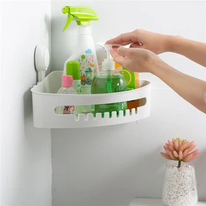Taili ABS &amp; TPR Material Corner Shampoo Vacuum Suction Holder Shower Caddy Hanging Baskets and Bath Corner Shelves Shelf basket