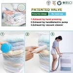Taili Premium Space Saving Bags No Pump Or Vacuum Needed Dual Use Airtight Valve For Suitcase Luggage Storage Easy to Use