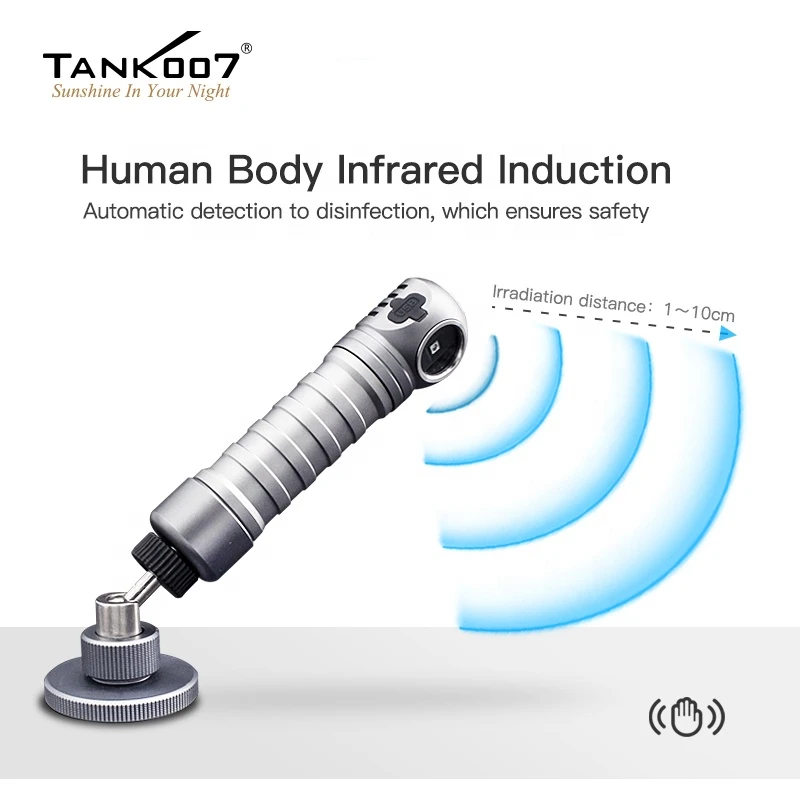 Tank007 high power professional t8 small portable ultraviolet sterilization lamps uvc sterilizer light uv led germicidal lamp