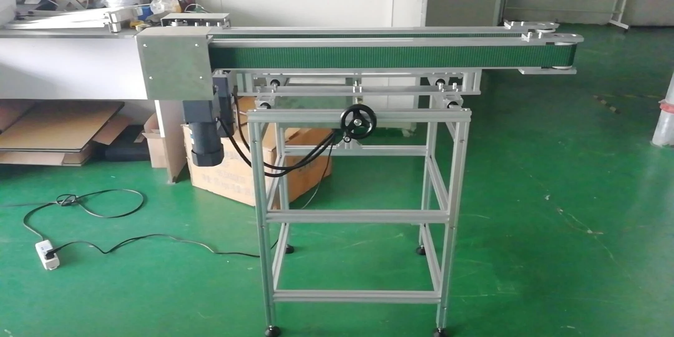 TC200 Side Belt Conveyor &amp; Bottomless Conveyor for bottom printing