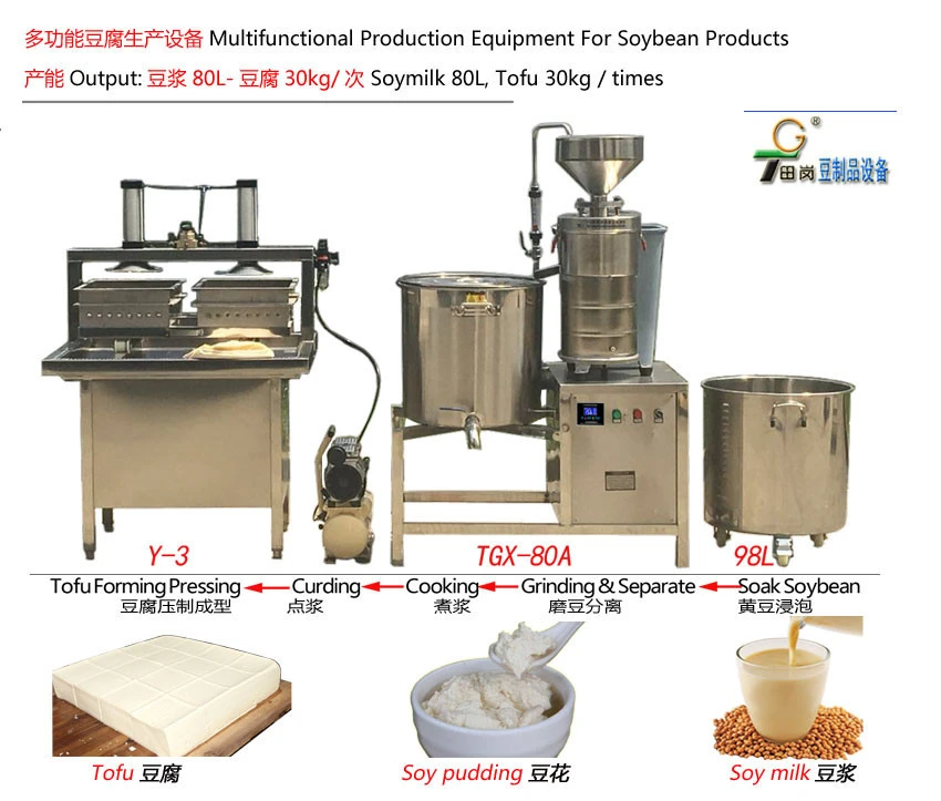TGX-80A Tofu machine /Soya milk machine/ Small tofu maker