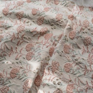 Three Colors 100% Polyester 160GSM Jacquard Fabric for Garment Ra0013
