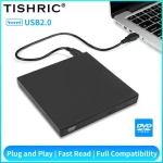 TISHRIC External CD  Drive DVD Burner DVD USB 2.0 Super Drive Slim For Laptop PC Dvd Burner