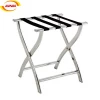 titanium stainless steel folding luggage rack for hotel room strong metal baggage carrier luggage rack metal luggage rack A-070B