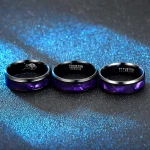 Titanium steel mens rings Classic black stainless steel Couple ring fashion hip hop jewelry lover gift wholesale
