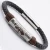 Import TodayS Latest Fashion Trends Cool Wristbands Leather Bracelets With Stainless Steel Tube And Brown Rope For Guys from China