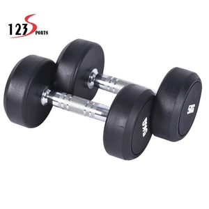 Top Quality Iron Rubber Covered 50kg dumbbell Set Gym Free Weights For Men