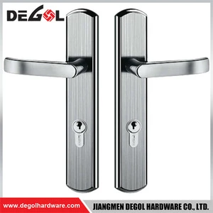 Top quality stainless steel residential heavy duty solid lever ss plate door handle