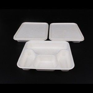 Top Selling7&quot; 8&quot; 9&quot;  Disposable Sugarcane Bagasse Lunch Box Food storage containers with lids