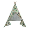 Touch-Rich 100% cotton and New Zealand pile pole indoor Green Owl  party kids play toy teepee tent