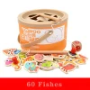Toy Woo wooden toys baby bucket fishing magnetic ocean fishing children gifts 1-3 year old educational toys W-020