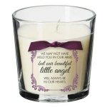 transparent glass candle with ribbon for funeral goods supplies souvenirs ornaments