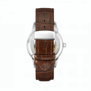 Trendy stainless steel mechanical watch stainless steel back water resistant watch