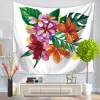 Tropical Leaves Floral Wall Hangings Tapestry Bedroom Wall Blanket 29.5 x 35.4 inches
