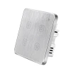 Tuya Smart Life APP UK Standard Wifi 4 gang Brushed silver Smart Touch Switch Intelligent switch