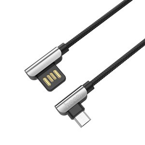 U42 Exquisite steel Micro-USB charging data cable 1.2m stainless steel shell TPE braid double-sided USB
