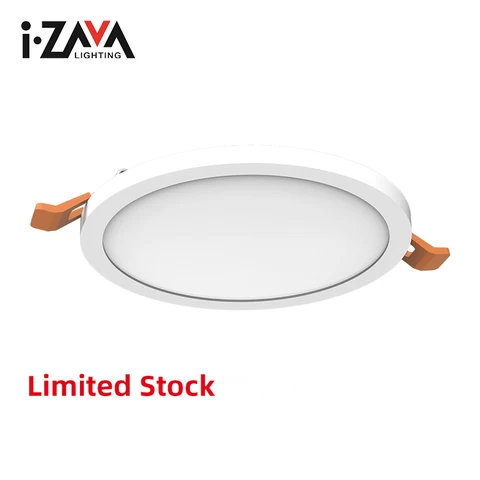 Ultrathin Frame Aluminum 75mm 125mm 155mm Cutout Round Square Recessed Ceiling Lamp 6W 15W 20W LED Panel Light