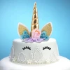 Unicorn Horn Cake Topper Unicorn Party Supplies Kids Birthday Party Decor Cupcake Toppers Wedding Baby Shower Party Decor