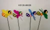 Unique style colorful decorative outdoor garden stake bee decoration garden stakes wholesale