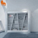 Unique wooden office furniture corner cube bookcase