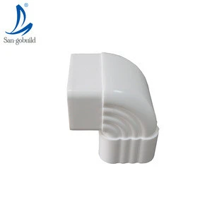 Unti-UV building materials plastic roofing decoration vinyl rainwater collector rain water channel roof gutter downspout elbow