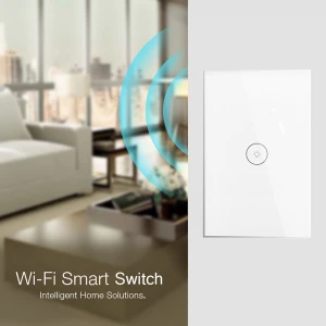 US 2 Gang Wifi Smart Wall Touch Switch Glass Panel APP Remote Control No Hub Required for Smart Life