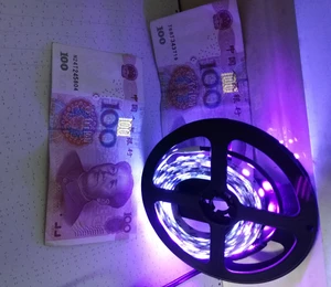 UV Black light LED Light Strip LED Ultraviolet Purple Light Bulb 5050 SMD 395nm-405nm DC 12V