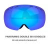 UV400 Protection Snowboard Eyewear Anti-fog Big Ski Mask Glasses Snow Snowmobile Man Women Skiing Outdoor Sport