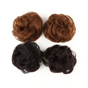 VAST High Quality 100 Human Hair Chignon For Woman Curly Hairpieces Hair Bun Synthetic Wrap Ponytail Hair Accessories