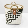 Vietnam Eco-friendly Handwoven Bamboo storage basket wicker basket with rope handle