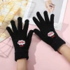 Warm and fashionable winter gloves knitted mink touch screen womens all finger gloves knitted printed gloves