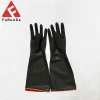 Waterproof Chemical Resistant Black Latex Rubber Industrial Safety Work Gloves