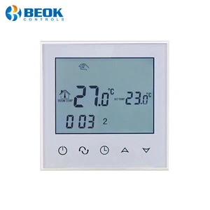 Weekly programmable electrical wiring floor heating thermostat to control the heating film and heating mat