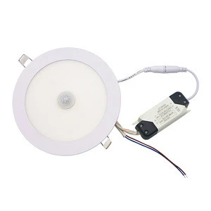 White 3W- 24W Radar or IR led panel light motion sensor for indoor lighting
