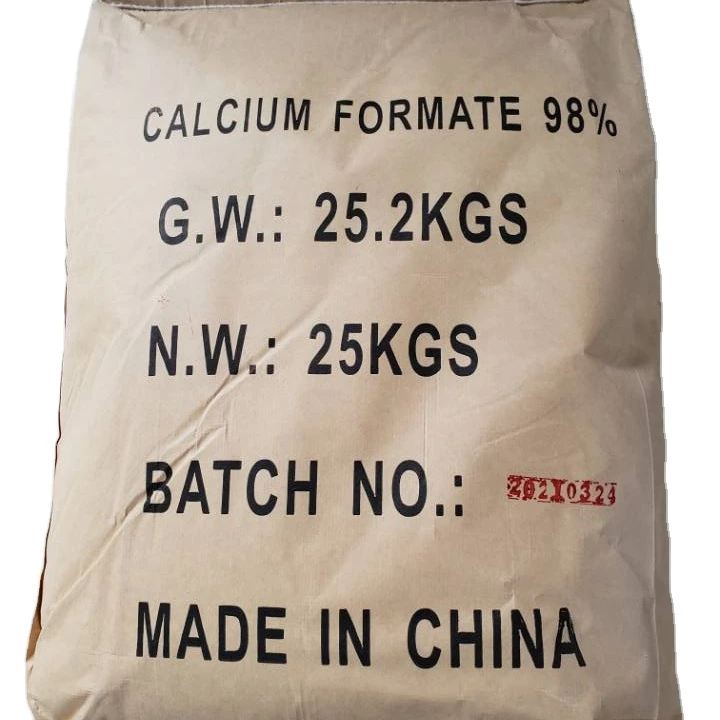 white crystal powder construction use calcium formate 98 min with good price