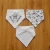 Import wholesale 3 pcs set embroidery printing design bibs plain white color baby bibs from China