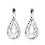 Wholesale Brass Rhodium Plated Classy water drop earrings stud earrings