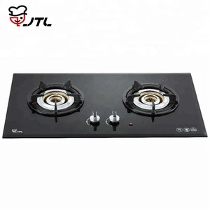 Wholesale Built-In Tempered Glass Gas Stove 2 double burner gas stove cooktop